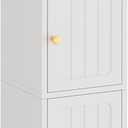 BEWISHOME Small Bathroom Cabinet, Bathroom Storage Cabinet with Adjustable Shelves & 2 Doors, Narrow Toilet Paper Cabinets, 7.9" D x 7.9" W x 31.5" H, for Small Spaces, White YYG03W