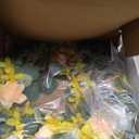 Yellow Wreaths for Front Door Decor, 22" Artificial Eucalyptus Leaves Wildflower Wreath Decorations for Spring Summer Home Door Window Outside Wall Indoor Outdoor Porch and Housewarming Party