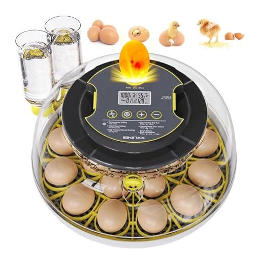 IBKINXX Incubator for Hatching Eggs-18 Egg Capacity, 2026 Newly Upraded Automatic Egg Turner, Temperature & Humidity Control, 360° Viewing for Chicken, Duck and Quail Eggs (Black)