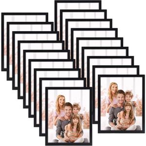Wiftrey Black 8x10 Picture Frame Set of 18, Multi Photo Frames 8 by 10 Bulk for Wall Hanging or Tabletop Display