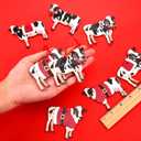Blulu 24 Pcs Christmas Cow Mouse Ornaments Hanging Cow Mice Christmas Decorations Tree Ornaments for Xmas Tree Farmhouse Decor(Cow)