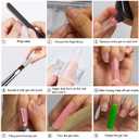 120Pcs Matte Dual Nail Forms,Duck Shape Extension Poly Nail Gel Nail Forms Full Cover Nail Molds 12 Sizes for Solid Nail Gel Glue Nail Art Design Salon & DIY