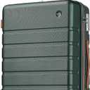 Hulsin Carry on Luggage Suitcase, 22x14x9 Airline Approved 20 Inch Hardside Carry-on Luggage with Spinner Wheels, Hard Shell Luggage with TSA Lock, Hard Case Small Travel Suitcase (Green, 20-Inch)