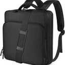 Zipper Binder Bag, 2-inch 3-Rings with Multiple Pockets File Folder - 500 Sheet Capacity, Up to 14 Laptop and Tablet, Detachable Backpack Straps & Shoulder Use for School