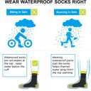 DexShell Waterproof Everyday Socks for Men &Women, Breathable Quarter Crew Socks for Walking, Commuting & All-Weather Comfort (Black, M)