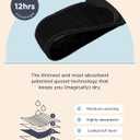 saalt Comfort Modal Thong Period Underwear - Light Absorbency - Keeps You Dry from All Leaks (Black, M)