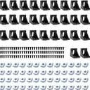 24pcs Seekliny 4040 Aluminum Extrusion Corner Bracket 4040 Hardware V-Slot Accessories T-Slot with Screws for 8020 Aluminum Profile 3D Printer Accessories Black (40B)