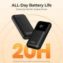 Hotdot Hand Warmers Rechargeable, Heat Levels (104131F), Real-Time Temp & Battery Display, Electric Hand Warmers, Fast Heating, Fits in Gloves/Pocket, Gifts for Women & Men (AI-Black 2Pack)