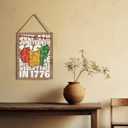 Juneteenth Independence Day Decorations Outdoor Freedom Day Hanging Door Decor African American Black History Festival Celebration Sign 8 x 10 inches