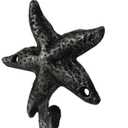 Antique Silver Cast Iron Starfish Hook- Nautical Wall Hook- Starfish Decoration