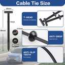 150Pcs Nylon Universal Cable Tie Buckle - New Multifunctional Nylon Zip Ties With Pin & Button Design Plastic Cable Ties Tool Fasteners Car Body UV Resistant Zipties for Car Daily Repair