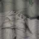 Sage Green Shower Curtain Cotton Boho Striped Shower Curtains for Bathroom with Tassel 72 X 72