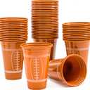 JOYIN 72 Pcs 16oz Football Plastic Cups, Disposable Party Cups Tableware for Football Party, Tailgate Events, Birthday Party Supplies Favors, Football Decorations