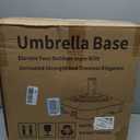 Umbrella Base with Wheels, Umbrella Stand Base Heavy Duty 100lb Windproof, Fillable Umbrella Base Mobile Square Umbrella Stand Outdoor Base for Patio, Deck, Poolside, Lawn, Fits Most Sized Umbrellas, Large