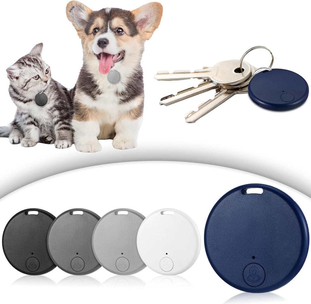 Konohan 5 Packs Portable GPS Tracking Mobile Tracking Anti Loss Smart Device Key Finder Locator GPS Finders Tracker Device for Pets Dog Cat Wallet Keychain Luggage, Alarm Reminder(Stylish)