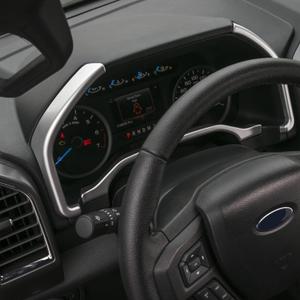 Voodonala Silver Dashboard Trim for 2015 2016 2017 2018 2019 2020 Ford F150 F250 F350 Super Duty(Silver, 3pcs/set)