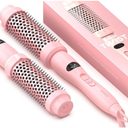 Upgraded Thermal Brush by BeKind Twist Pro  1.5 Inch Versatile Heated Round, Effortless Curling Hair Styling Tools, Negative Ion Blow Out Hot Round Brush, 20s Fast Heats (Peach)