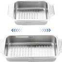 pollock 4 In 1 Collapsible Sink Colander for Kitchen Food Grade 304 Stainless Steel Over the Strainer Extend Drain Basket Washing Vegetable Fruits,Dishes