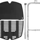 65032 Grill Burner Tube, 7646 Cast Iron Grates and 6506 Griddle for Weber Q300, Q320, Q3000, Q3200 Series, 57060001, 586002 Grills. (22" x 11" x 3")