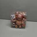 LANGXUN 36pcs Rose Gold Christmas Tree Decorations Balls, Bolas De Navidad, 2025 Christmas Decor, Indoor Outdoor Shatterproof Christmas Ornaments, Xmars Party Wedding Suppiles