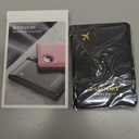 Stouchi AirTag Passport Holder, Slim Passport Holder Family with Airtag Slot, RFID Passport Wallet Cover for Men, PU Leather Passport Case, Anti-Lost Travel Accessories, Black