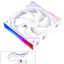 Thermalright TL-M12QRW CPU Fan 120mm Case Cooler, PWM Connector Silent Computer Cooling with S-FDB Bearing,PC Fan with ARGB Mirror Light Effect,Low Noise,Building Blocks Version PC Fan