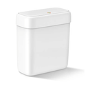 MOPALL Small Bathroom Trash Can with Lid, 2.6 Gallons / 10 L Slim Plastic Garbage Bin with Pop-Up Lid, Mini Waste Basket Can Dog Proof for Kitchen, Bedroom, Office, Laundry, Toilet, Rv, White