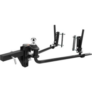 VEVOR Sway Control Weight Distribution Hitch, 1,500 lbs Capacity, Trailer Hitch Kit with 2-Inch Solid Steel Shank, 2-5/16 Inch Alloy Steel Ball, Powder-Coated Load Leveling, Black