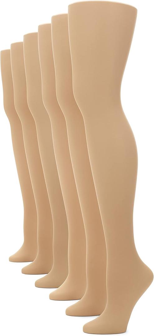 No nonsense Women's Sheer To Waist Pantyhose: Flawless Elegance and Comfort (B, Nude - 6 Pair Pack)
