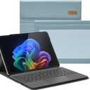 CoBak Case for Microsoft Surface Pro 12" (2025), Premium Business Cover with Multi-Angle Stand, Embedded Stylus Holder, Keyboard Support & Built-in Organizer  Tailored for Professionals,Light Blue