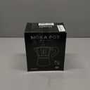 Mongdio Stovetop Espresso Maker Moka Pot, Cuban Coffee Maker Stove top coffee maker Moka Italian Espresso Greca Coffee Maker Brewer Percolator, 6 Espresso Cups, 10 oz - Black