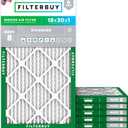 Filterbuy 18x30x1 Air Filter MERV 8 Essential Dust & Allergy Defense (6-Pack), Electrostatic Pleated HVAC AC Furnace Filters Replacement (Actual Size: 17.75 x 29.75 x 0.75)