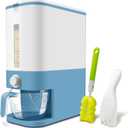 22-25 Lbs Rice Dispenser, Large Cereal Dry Food Storage Containers with Measuring Cup,BPA-Free Household for Kitchen Pantry Organization-Blue