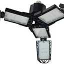 Powerful Garage Led Ultra Bright Shop Light With15000lm 6500K E26/E27 Deformable Leddeformable Ceiling Lights for Garage, Workshop,Basement Bay,80w