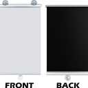 Yoebor No Drill Blackout Blind Shade with 3 Suction Cups, Silver & Black 100% Shade Temporary Portable Roller Window Curtain for Home Office Car, W26.8 x H 49.2"