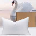 White Goose Down Pillow Luxury Hotel Bed Pillow with 100% 900+ Fill Power, Goose Feather Pillow for Sleeping, 700TC Cotton Shell, Standard Size- Medium, 1 Pack