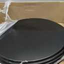 8 Pcs 24 Inch x 29 Inch Large Restaurant Serving Trays, Black PP Plastic Non Slip Tray,Oval Plastic Food Serving Tray with Raised Edges for Home Kitchen Restaurant Cafeterias Fast Food Service
