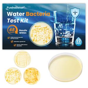 Bacteria Test Kits for Drinking Water - 12 Tests Detect Coliform, E.coli & All Bacteria | Home Quality Testing Kit for Well, Tap, Pool, Hot Tub & City Water | Easy DIY Tester with Free Lab Analysis