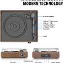 Vinyl Record Player Turntable with Built-in Bluetooth Receiver & 2 Stereo Speakers, 3 Speed 3 Size Portable Retro Record Player for Entertainment and Home Decoration