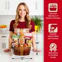 Broadway Basketeers Get Well Basket Gourmet Care Package with Snacks & Treats - Get Well Soon Gift Baskets for Women, Men After Surgery - Feel Better Best Food Gifts to Send