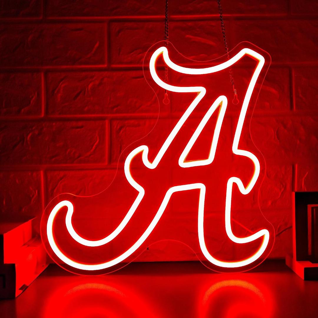 University Neon Sign for Wall Decor University Football Neon Light Man Cave, 13.2 * 13.2