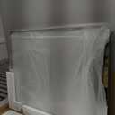 LOAAO 48X30 Inch Brushed Nickel Bathroom Mirror, Rounded Rectangle Silver Metal Frame Mirror, Brushed Nickel, Anti-Rust, Shatter Proof, Hangs Horizontally or Vertically