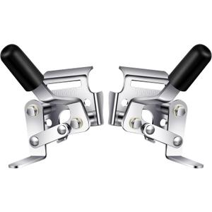 2 Pcs Heavy Duty Wheelchair Brakes Wheel Locks Wheelchair Parts Mount Bolt on Style for 7/8 Inch Tubing Universal Wheel Lock Brake Assembly Medical Transport Chair Brake Side (Silver)