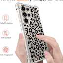 Hungo Galaxy S24 Ultra Case Leopard Cheetah Cute Clear Design, Girly for Women Girls Floral Transparent Case Compatible with Samsung Galaxy S24 Ultra Leopard Cheetah Print