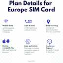 travSIM Europe SIM Card | 30 Days - 12GB Mobile Data | 4G/5G High-Speed Internet | Free Roaming in UK, Switzerland & 30+ EU Countries | Contact US 7 Days Before Travel