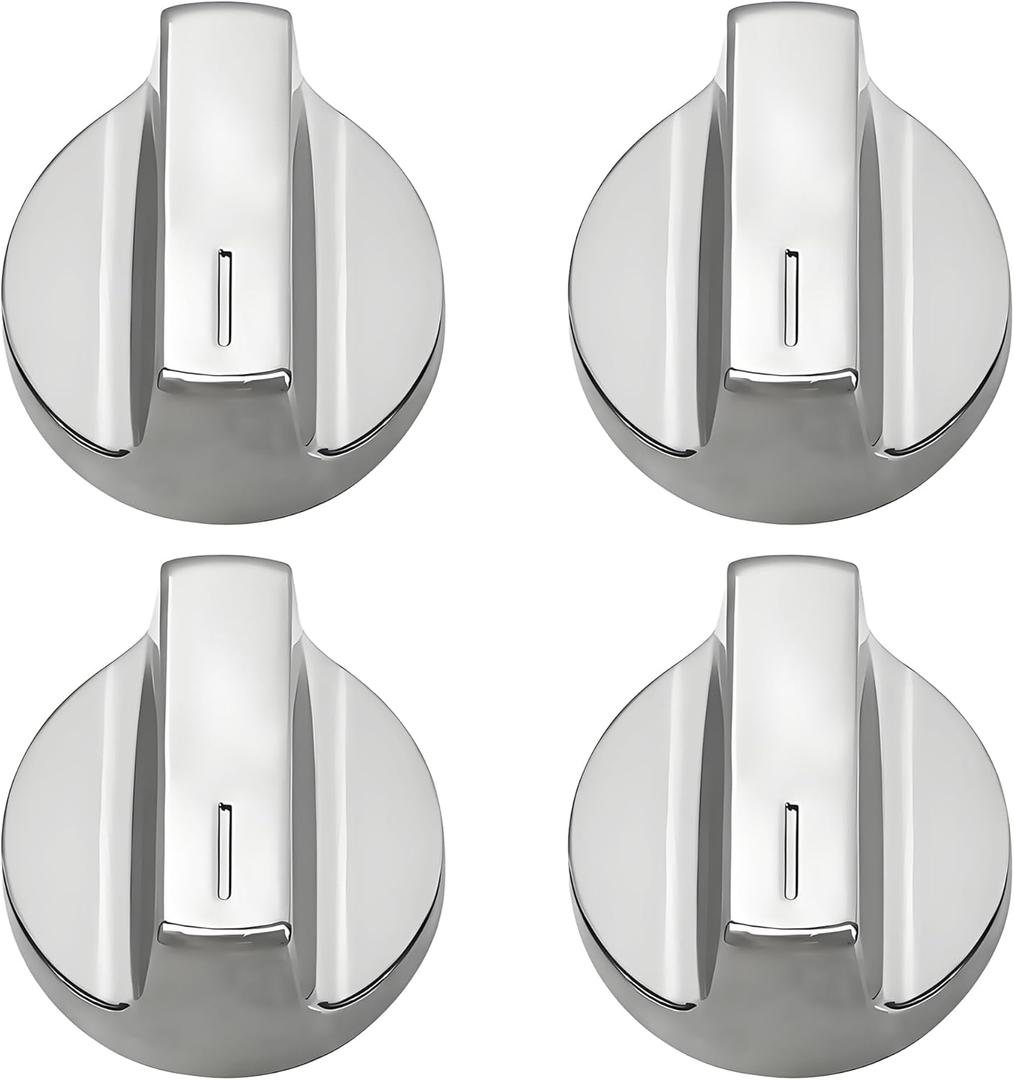 W11517331 W11117415 Stove Knobs Compatible with Whirlpool Gas Range Stove Knob WEC310S0LS1, WEE515S0LZ1, WEC310S0LS2, WEE745H0FS1, WEE745H0FS0, Replacement W10850027-4 Pack