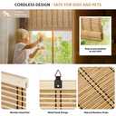 LazBlinds Cordless Bamboo Blinds, Roll Up Shades for Windows, Light Filtering Hanging Window Blinds, Bamboo Shades for Patio Indoor/ Outdoor Porch, 32'' W x 64'' H, Natural