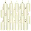 Set of 20| 2 x4 Tall Black Pillar Candles, Unscented. Buy Bulk. Great for Home Decor, Weddings, Spas, Parties, Halloween.