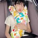 HKSICHENGKEJI Car Travel Pillow Soft Neck Pillow for Head and Body Support Kids Adult Seat Belt Pillow Breathable Aircraft Travel Pillow for Long-Distance Travel
