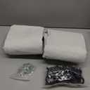 Linen Cotton Farmhouse Curtains for Living Room, Cream Off White Natural Fabric Semi Sheer Curtains 84 Inches Long, Neutral Ivory Boho Pleated Bedroom Bay Window Curtain Drapes 84 Length 2 Panels Set (Birch)